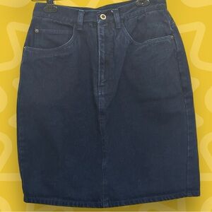 Vintage 90s Gitano Navy Blue Denim Midi Skirt- Size 12